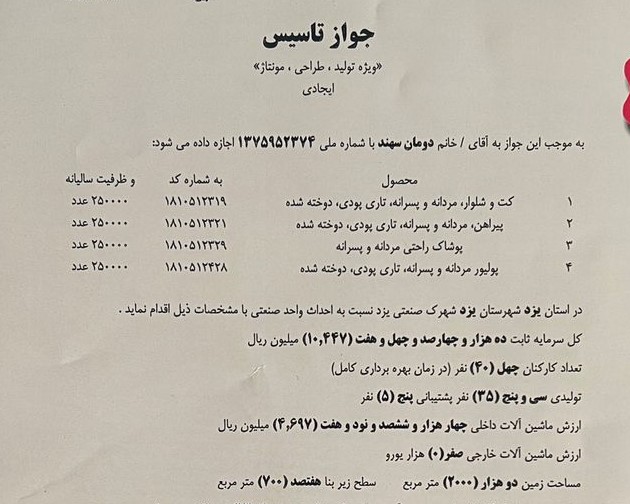 مجوز های سرمایه گذاری | دومان توکان